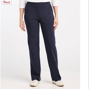 LL Bean Large Reg Navy Women's Perfect Fit Pants, Straight-Leg New no tag